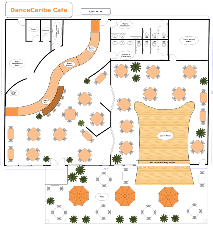 DanceCaribe Floor Plan